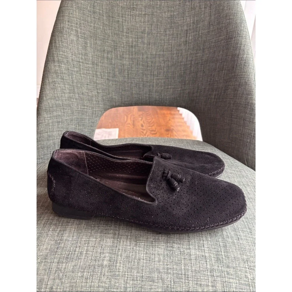 Stuart weitzman Black Suede Tassel Loafers - Women’s size 10 Classic work casual